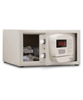Electronic Burglary Safe for Home and Hotel Use Compact 0.4 Cu Ft Security Safe With Electronic Lock Putty Color