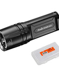 Beast Mode 5000 Lumen Flashlight With 437 Yard Throw, Runs On 1 Or 2 Rechargeables, Triple Mode Switch, aluminum construction