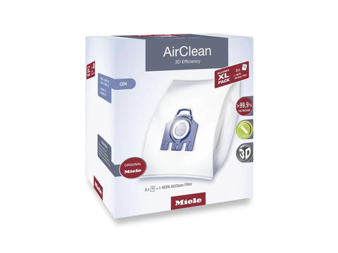 AirClean 3D Efficiency Dust Bags Type GN Allergy XL Pack With 2 Pre Motor Filters And 1 HEPA Filter for Complete C2 C3 S5000 S8000