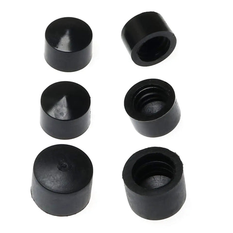 Pro Grade Rubber Pivot Cups For Skateboard And Longboard Trucks Replacement Set With Hardware Includes Four Medium Size And Two Large Size Fits Most Trucks, top view