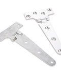 2Pcs 316 Stainless Steel Yacht T Shape Door Hinges Strap Built Tough Marine Deck Hardware For Boats Garage Shed Garden Doors Corrosion Resistant Hinges Kit