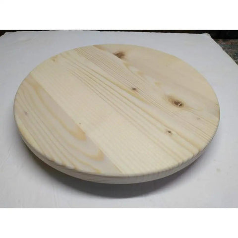 24 Inch Pine Unfinished Wooden Lazy Susan Turntable For Kitchen Countertop And Dining Table Easy Organizer For Skincare Or Bath Products Home Decor Display With Smooth 360 Degree Rotation