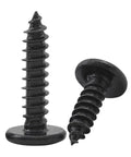 Black Plated Hex Socket Flat Round Head Wood Screw M4x12mm Self Tapping for Quick Furniture Assembly No Pre Drill Required Cylindrical Head