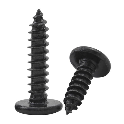 Black Plated Hex Socket Flat Round Head Wood Screw M4x12mm Self Tapping for Quick Furniture Assembly No Pre Drill Required Cylindrical Head