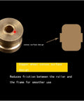 Heavy Duty Double Wheel Sliding Door Roller And Replacement Window Pulley with copper wheel and convex surface design for smooth operation.