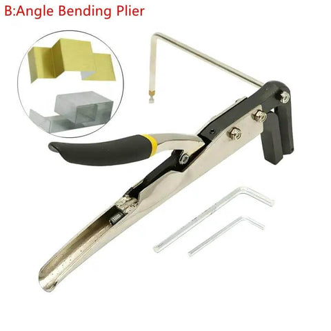 Angular Metal Folding Pliers For Arc And Angle Bending, Crimping, And Edge Molding, steel plier tool with adjustable pressure.