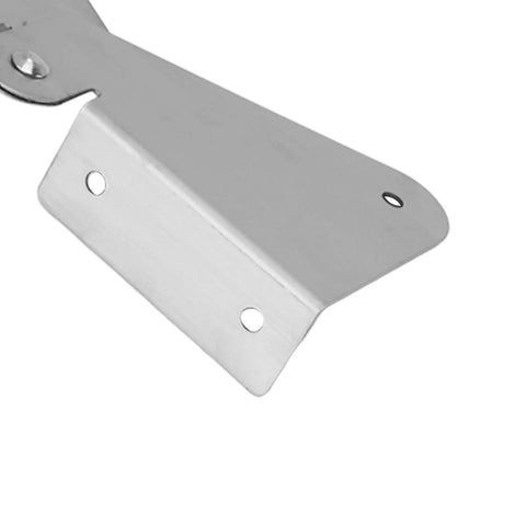 Close-up of 4 Pack Gutter Downspout Extension Hinge Flip Up Stainless Steel for Rectangle and Square Downspouts Heavy Duty Rain Gutter Hinge