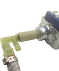 Eight Centimeter Water Pump Hose With High Pressure One Eighth Inch Male Fittings attached to metal component for steam devices