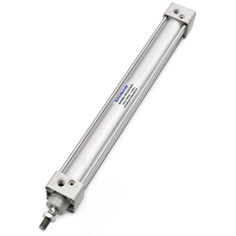 Heavy Duty Pneumatic Air Cylinder 32 mm Bore 500 mm Stroke Double Acting Single Rod With M10x1.25 Threaded Rod And Two Push In Fittings Port Size One Eighth Inch