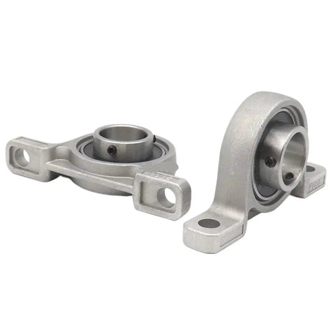 2 Pcs S Type Pillow Block Housing Zinc Alloy Mount With Bearing Insert Shaft Support 8 Mm To 35 Mm Spherical Roller Design For Smooth Rotation On Machinery Use With Dust Sealed Seals Long Life Plus Anti Rust Finish Works Tough For Shop Jobs., two zinc alloy pillow block housings with sealed bearings