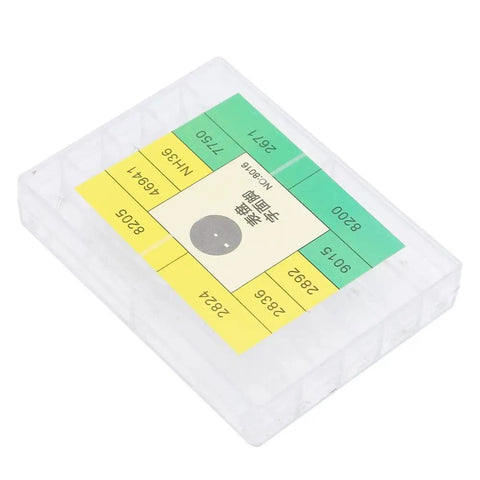 Alloy Watch Dial Feet Kit With Assorted Sizes For Easy Wristwatch Repair in clear plastic storage case