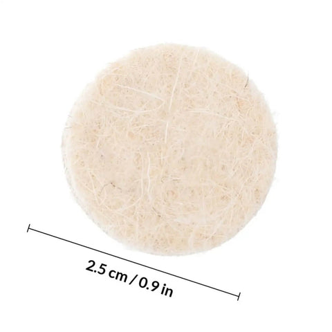 120 Piece Wool Felt Polishing Wheel Set With Arbor Shaft And Rotary Buffing Pads, close-up of felt wheel showing texture and size