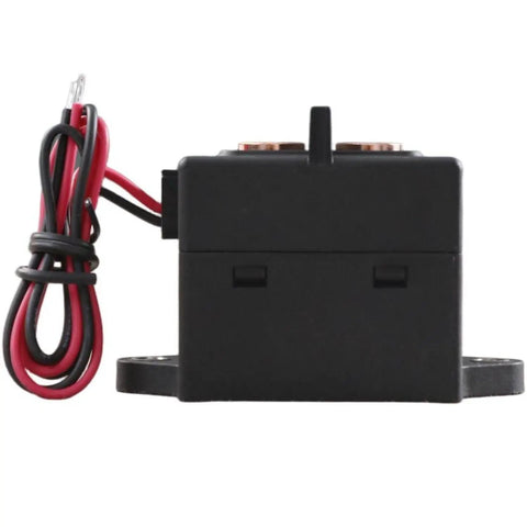 Built Like A Tank High Voltage Dc Relay Contactors With Ceramic Seal 60 Amp 1000 Volt Switch For Ev Charging Solar And Wind Applications Featuring Zero Arcs And Ul Certified, black ceramic-sealed contactor with wires.