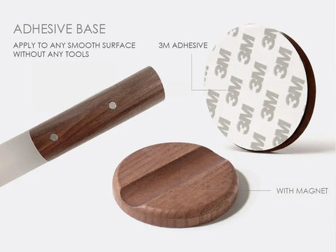 Adhesive base and magnetic part of Smart LED Battery Powered Wall Sconce With Motion Sensor And Stick On Night Light Magnetic Rechargeable Lights For Living Room Bedroom Hallway Wardrobe And Bathroom No Fuss Easy Install Automatic And Constant Lighting Modes