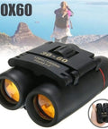 Compact 10x Magnification Folding Binoculars With Wide View For Bird Watching, Low Light Night Vision, Totally Great For Camping, Hiking, Traveling And Outdoor Adventures, black 30x60 binoculars