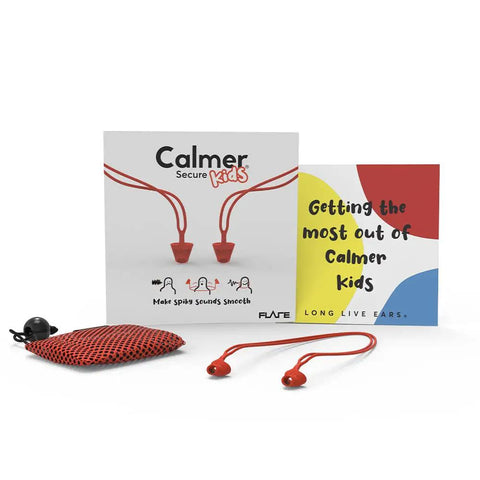 Kids Calmer Ear Plugs Alternative For Daily Noise Relief No Muffling Soft Silicone Reusable Ear Plugs and packaging