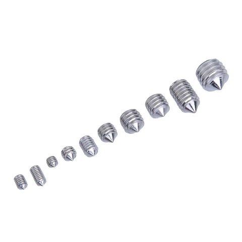 High Grade Stainless Steel Grub Screws With Hex Socket And Cone Point, M3 Through M8 Metric Machine Fasteners In Tough Storage Box, Straight Shot For Precision Instrument Repair And Tight Assembly