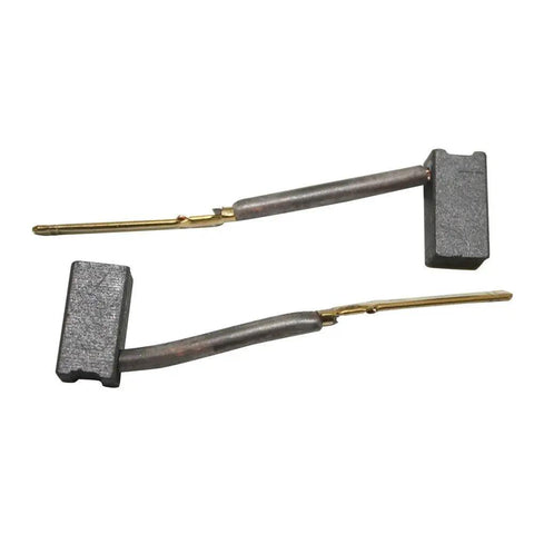 Hella Durable M66 Carbon Brush Replacement Set Two Pack For Black And Decker And Dewalt Power Tools, two carbon brushes with wires.