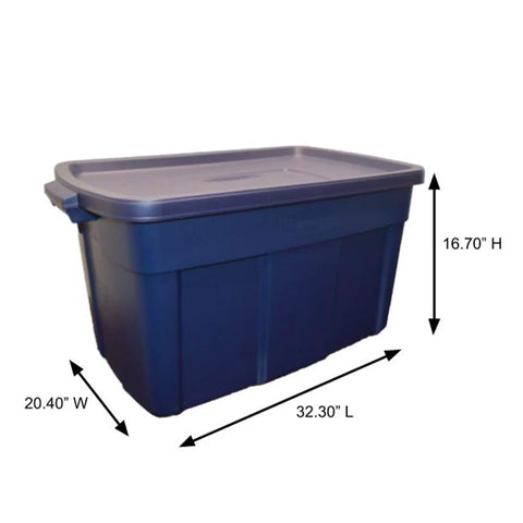 Tough As Nails Stackable Storage Totes 31 Gallon Capacity With Tight Sealing Lids Heavy Duty Plastic Buckets For Clothes Seasonal Decor Sports Gear And Indoor Outdoor Organization Six Pack