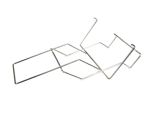 15004 Hopper Stand Replacement For Commercial Kitchens, Genuine OEM Part, Durable Silver Finish, angled view of wireframe structure