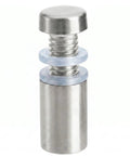 Pro Grade Stainless Steel 60 Pcs Standoff Screws Half Inch By One Inch Mounting Hardware for Glass, close-up view