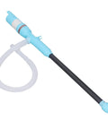 Portable Electric Transfer Pump DC12V Handheld Fuel Pump For Gasoline And Light Oils Vehicle Mounted Siphon Style With Hose ABS Compact Design For Outdoor Use Workhorse Delivers Seven To Eight Liters Per Minute Flow For Fast Liquid Transfers, blue handheld pump with hose