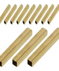 Shop Grade Hollow Brass Square Tube 18X18X1Mm With Butter Smooth Walls Perfect For Diy Projects Hardware Mods Custom Builds And Fabrication Work 500Mm Long Piece, showing multiple sizes.