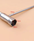 Field Tested 13.5mm And 19mm Spark Plug Socket Wrench Heavy Duty Combination Spanner for gas chainsaw and brush cutter with size markings.