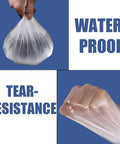 35 Pieces Plastic Drop Cloth Set Waterproof Dust Proof Mess Free For Painting Projects 9x12 Feet Tarp Cover showing tear resistance