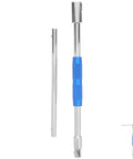 Adjustable Hex Socket Wrench With Ratcheting T Handle And Ergonomic Grips For Heavy Duty Vehicle Repair And Auto Maintenance Built Tough, showing blue handle and steel body.