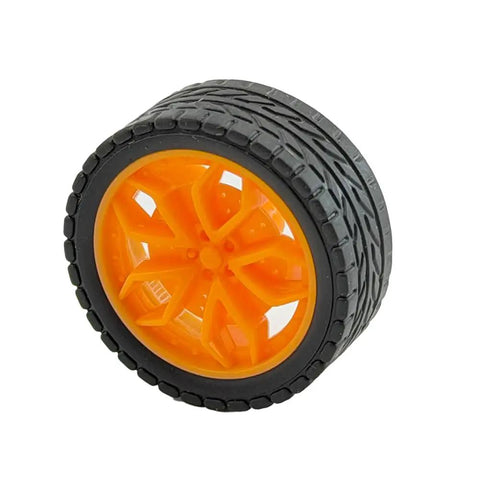 Bold 20 Piece RC Model Wheel Set with 10 Round Axle Shafts for DIY RC Cars Trucks Robots Boats and Helicopters yellow rubber tire