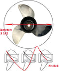 Aftermarket Outboard Propeller 13.5 Inch Diameter 15 Pitch 3 Blade Stainless Steel Built To Last Right Hand Rotation With 15 Spline Shaft