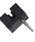 Power Assisted Impact Crimper For Duct Swaging And Hydraulic Hose High Speed Steel Crimp Tool with black metal housing.