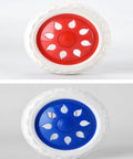 2 Pack Heavy Duty Luggage Caster Wheels 6.3 Inch Diameter Replacement for Travel Trolleys shown in red and blue variants