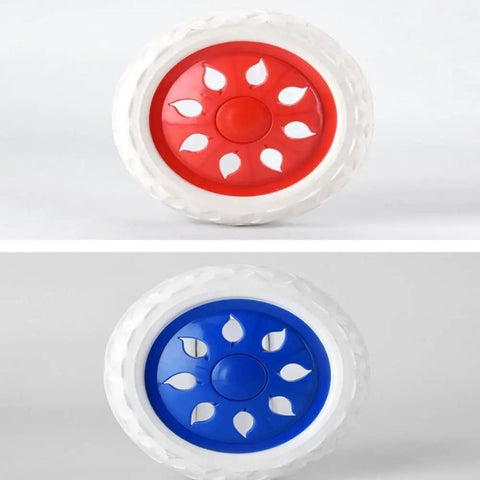 2 Pack Heavy Duty Luggage Caster Wheels 6.3 Inch Diameter Replacement for Travel Trolleys shown in red and blue variants