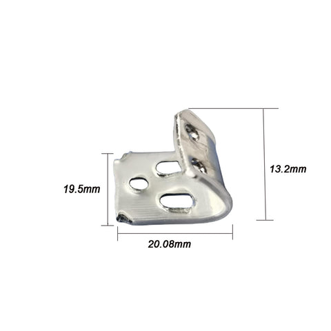 Heavy Duty Upholstery Spring Clips For Sofas And Couches No Hassle Furniture Repair Kit, insulated metal clip dimensions shown.