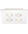 9.2W White Integrated LED Flush Mount Ceiling Light, Ultra Efficient, Modern Flat Fixture, Energy Saving Bright White Glow