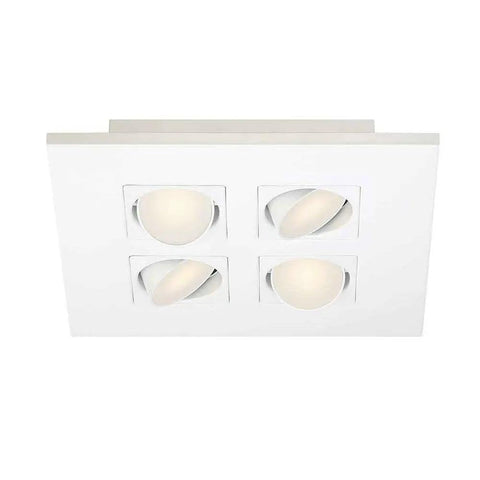 9.2W White Integrated LED Flush Mount Ceiling Light, Ultra Efficient, Modern Flat Fixture, Energy Saving Bright White Glow