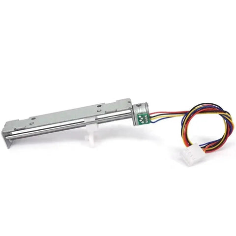 Compact 80 Millimeter Stroke Micro Linear Stepper Motor With 5V 2 Phase 4 Wire Lead Screw Actuator on a white background.