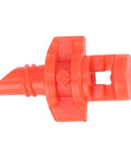 Red plastic component of 360 Degree Micro Sprayer For Crops And Lawn Irrigation, Plastic Atomized Sprinkler For Trees And Greenhouse Use.