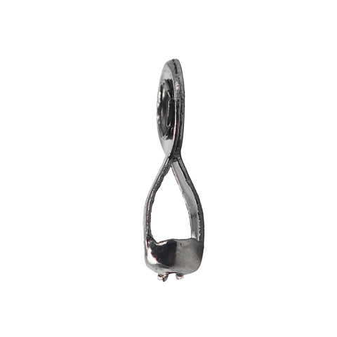 100 Pieces Ball Chain Pull Loop Connectors For Bead Chain 3mm And 3.2mm, 304 stainless steel clasp side view, ideal for fans & jewelry