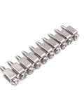 10 Pack Fixed Bridge Jumpers For DIN Rail Terminal Blocks FBI 10 6 10 Pole Nickel Plated Brass Silver Insertion Pull Bridging