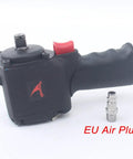 Heavy Duty Half Inch Mini Pneumatic Impact Wrench Air Powered Spanner Delivering 11000 Rpm Knockout Force for repairs with EU air plug.