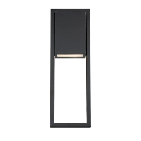 Archetype 18 Inch LED Wall Light For Indoor Outdoor Use 3000K Black Up And Down Lighting Dimmable With ELV Dimmer 120V No Driver Needed Aluminum Housing Fits Pancake Junction Box, front view