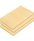4 sheets of basswood, unfinished natural wood, 16 x 12 in, 1/8 in thick for laser cutting