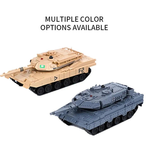 2.4 GHz 9-Channel RC Battle Tank With Sound Lights And Rotating Turret, 1:64 Scale Combat Vehicle in yellow and gray options