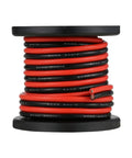 8 Gauge 2 Conductor Parallel Silicone Wire Red Black Ultra Flexible Extension Cable For LED Strip 20 Ft Spool Tinned Copper Core 600V