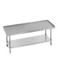 Heavy Duty Commercial Kitchen Equipment Stand Featuring Rust Resistant 72 By 30 Inch Stainless Steel Top And Adjustable Undershelf.