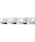Slick Chrome 24 Watt Integrated LED Bathroom Vanity Light With Clear Cube Glass Diffuser above sink