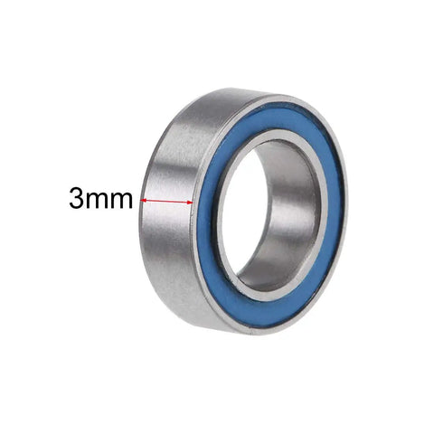 MR106 2RS Deep Groove Ball Bearing 6mm ID 10mm OD 3mm Thick Double Sealed Chrome Steel Low Noise Z2 10 Pack for DIYers and Gearheads Smooth Spin Under Heavy Loads in Small Machinery, 3mm wide